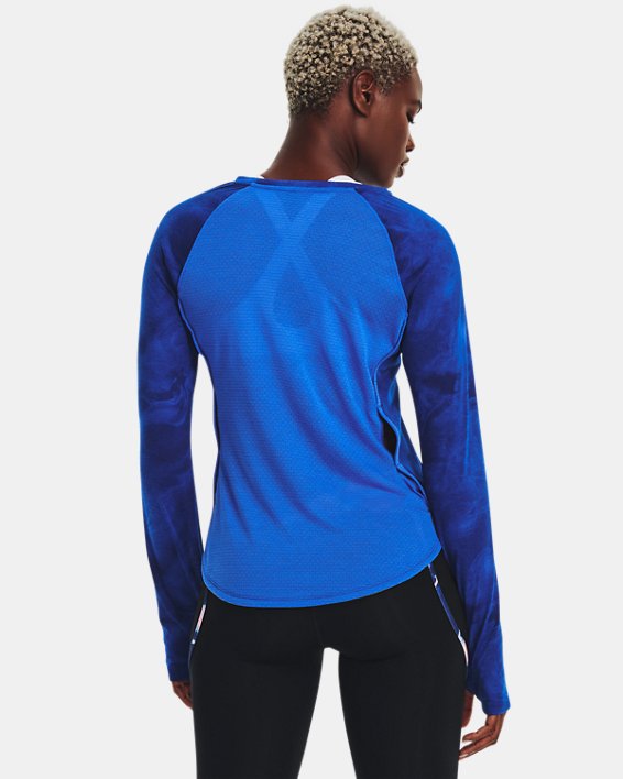 Women's UA Run Anywhere Streaker Long Sleeve, Blue, pdpMainDesktop image number 1